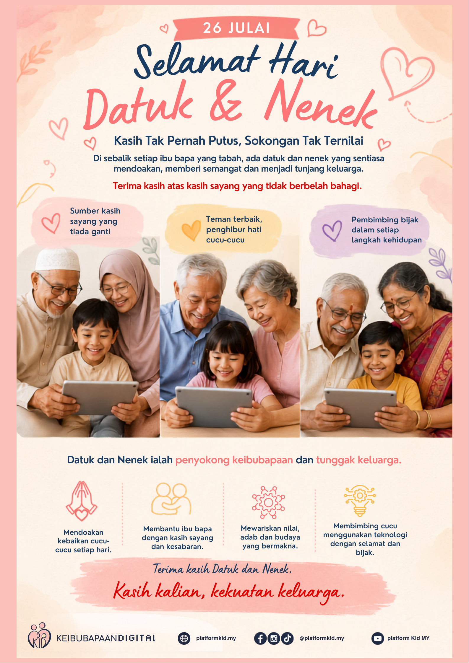 Datuk dan Nenek dalam Era Digital: Tunjang Keluarga yang Semakin Penting