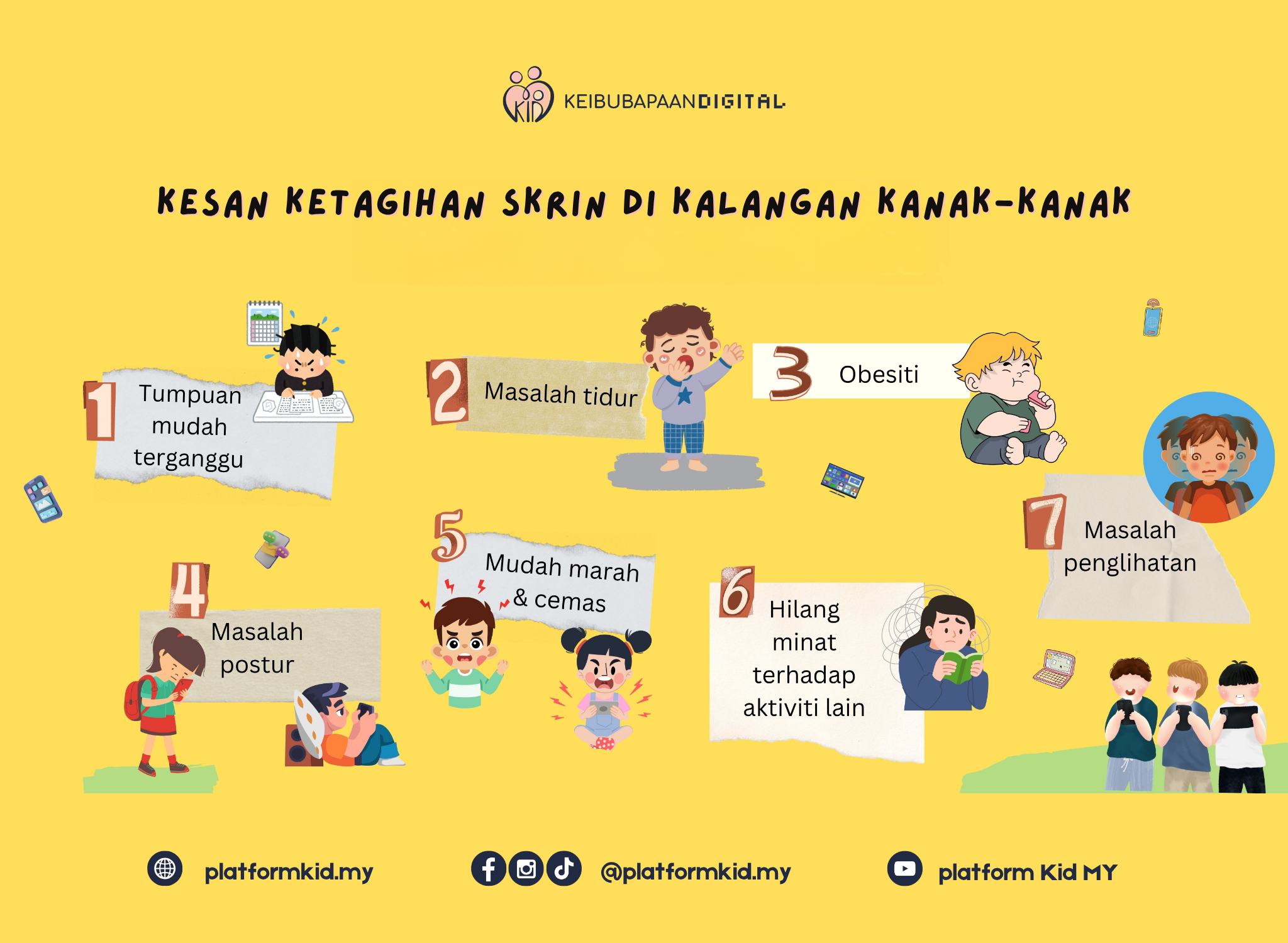 Skrin Rintangan Apa Kesan Skrin pada Anak Kita? - Platform KID